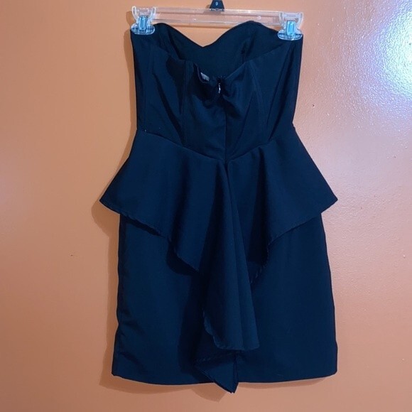 Forever 21 Strapless Classy Black Formal Mini Dress - Picture 3 of 5